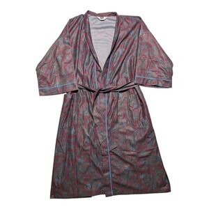 Vintage Christian Dior Monsieur Robe Mens One Size Paisley Belted Lounge USA